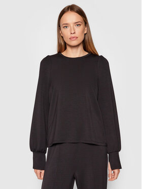 Vero Moda Vero Moda Bluza Silky 10257425 Czarny Regular Fit