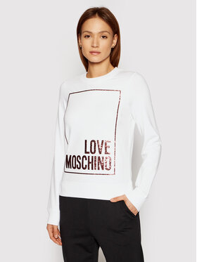 LOVE MOSCHINO LOVE MOSCHINO Bluza W630220E 2180 Biały Regular Fit