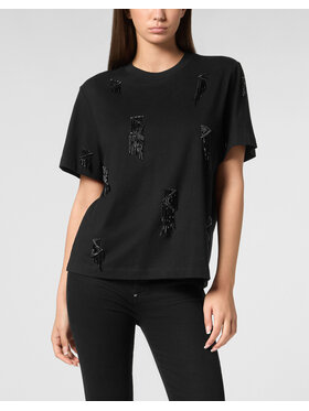 PHILIPP PLEIN PHILIPP PLEIN T-Shirt 22921 Czarny Over Fit