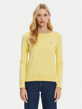 Tommy Hilfiger Tommy Hilfiger Sweter WW0WW40099 Żółty Regular Fit
