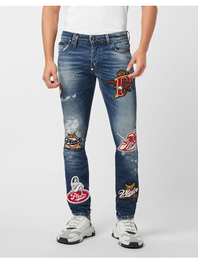 PHILIPP PLEIN PHILIPP PLEIN Jeansy 25907 Modrá Straight Leg