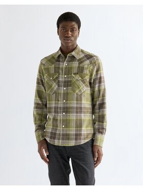 Wrangler Wrangler Koszula WESTERN SHIRT Zielony Regular Fit