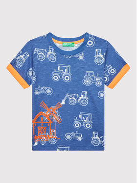 United Colors Of Benetton United Colors Of Benetton T-shirt 3UBTG100U Plava Regular Fit