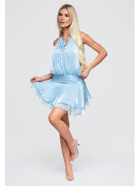 Ombre Ombre Sukienka wieczorowa LA-OM-DLR382 Niebieski Loose Fit
