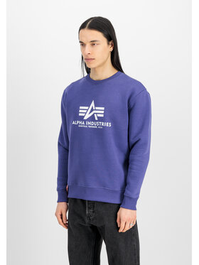 Alpha Industries Alpha Industries Bluza Basic Sweatshirt Fioletowy Regular Fit