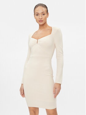 Guess Guess Haljina za svaki dan Evelina W4RK53 KC2A2 Bež Slim Fit