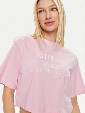 Guess T-shirt Dakota V4GI13 JA914 Ružičasta Boxy Fit