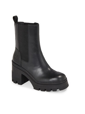 Calvin Klein Jeans Calvin Klein Jeans Škornji Chunky Heeled Chelsea Boot Lth YW0YW01112 Črna