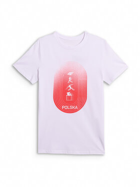 4F 4F T-Shirt 4F SPORT Biały Regular Fit