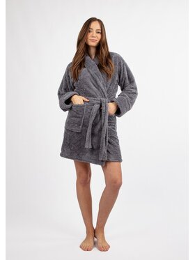 DKaren Lingerie DKaren Lingerie Szlafrok Eliza Krótka Szary