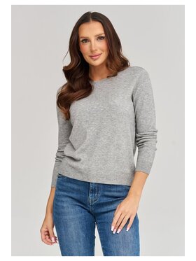 Makadamia Makadamia Sweter C105 Szary Loose Fit