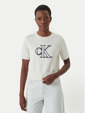 Calvin Klein Jeans Calvin Klein Jeans Sweter LV047F356G Écru Regular Fit
