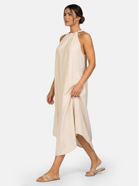 Feba Feba Sukienka letnia F252 Beżowy Relaxed Fit