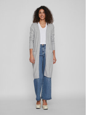 Vila Vila Strickjacke Ril 14042770 Grau Regular Fit