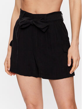 DKNY DKNY Bavlnené šortky P3BWTR10 Čierna Regular Fit