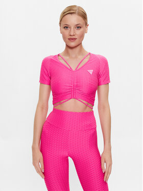 Guess Guess Majica Delma V3GP09 KBOA2 Ružičasta Regular Fit