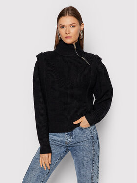 IRO IRO Krekls ar augstu apkakli Macky AP251 Melns Regular Fit