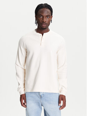 adidas adidas Тениска с дълъг ръкав Trefoil Essentials JX2757 Екрю Loose Fit