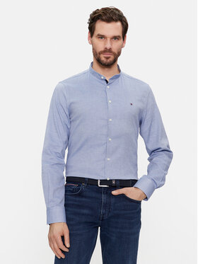 Tommy Hilfiger Tommy Hilfiger Cămașă Cl Stretch Dobby Sf Shirt MW0MW33821 Albastru Slim Fit