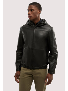 Trussardi Trussardi Kurtka skórzana R310M000044N033 Czarny Regular Fit