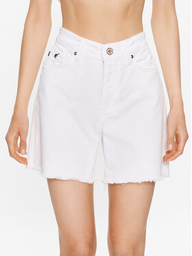 JOOP! JOOP! Pantaloni scurți de blugi 30037419 Alb Relaxed Fit