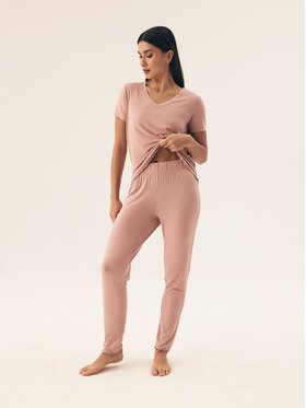 Henderson Henderson Piżama 42680 Beżowy Regular Fit