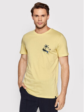 Jack&Jones Jack&Jones T-Shirt Malibu Placement 12213494 Żółty Regular Fit