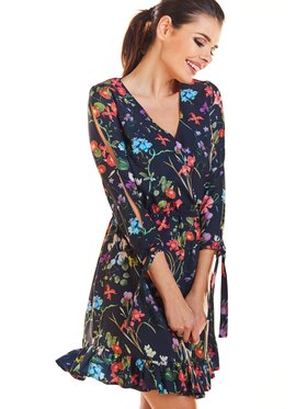 Infinite You Infinite You Sukienka letnia M195 Granatowy Basic Fit