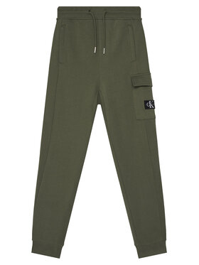 Calvin Klein Jeans Calvin Klein Jeans Pantaloni trening Badge IB0IB02199 Verde Relaxed Fit