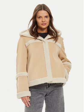 Liu Jo Sport Liu Jo Sport Giacca in similpelle TF4140 E0903 Beige Regular Fit