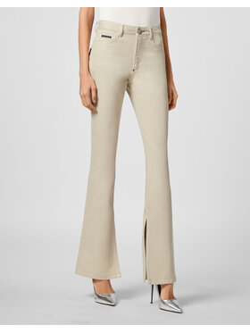 PHILIPP PLEIN PHILIPP PLEIN Jeansy 1863 Béžová Flare Fit