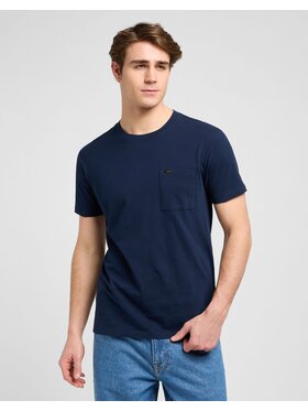 Lee Lee T-Shirt ULTIMATE POCKET TEE Niebieski Slim Fit