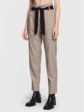 NAF NAF NAF NAF Текстилни панталони THNP12 Бежов Regular Fit