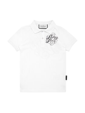 PHILIPP PLEIN PHILIPP PLEIN Polo 28263 Biały Slim Fit