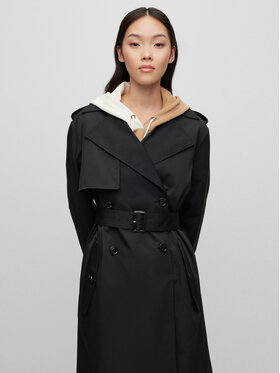 Boss Boss Тренч 50489153 Черен Regular Fit