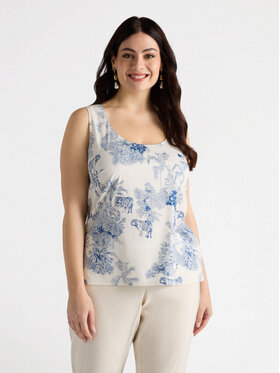 Fiorella Rubino Fiorella Rubino Top D238T000240N0S1 Biały Regular Fit