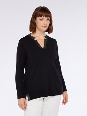 Fiorella Rubino Fiorella Rubino Sweter M663L008037N033 Czarny Regular Fit