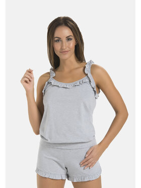 Teyli Teyli Piżama 461 Szary Regular Fit