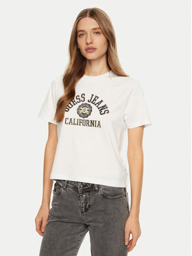 Guess Jeans Guess Jeans Tričko W5RI43 K8HM0 Biela Regular Fit