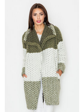 FIGL FIGLFIGL Cappotto M507 Cachi Regular Fit