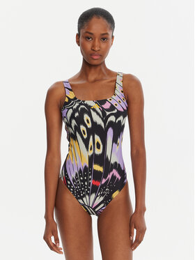 adidas adidas Badeanzug FARM Graphic JM8193 Violett Slim Fit