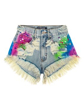 MissDenim MissDenim Szorty jeansowe High Waist Kolorowy Regular Fit