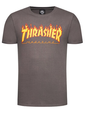 Thrasher T-shirt Flame Siva Regular Fit