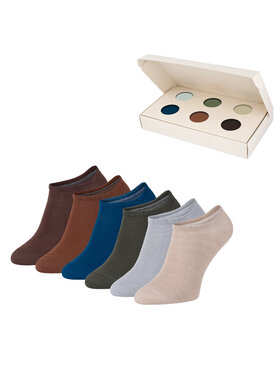 Zooksy Zooksy Zestaw 6 par niskich skarpet unisex Basic Kolorowy