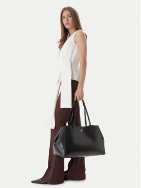 Calvin Klein Calvin Klein Kabelka Ck Snap Large Tote LV04F3502G Čierna
