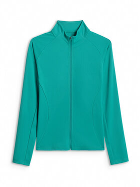 4F 4F Bluza techniczna BASIC+ Turkusowy Slim Fit