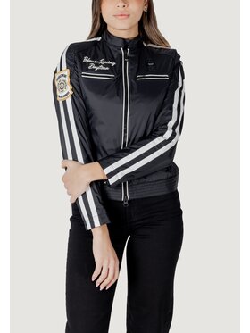 Blauer Blauer Μπουφάν δερμάτινο CATHERINE Μαύρο Slim Fit