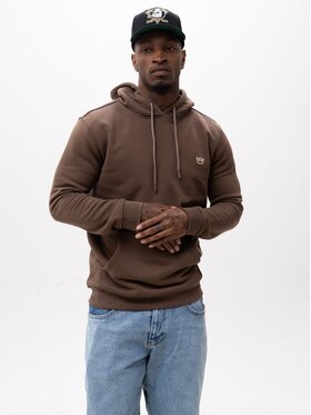 Jigga Wear Jigga Wear Bluza Bluza Z Kapturem Męska Brązowa MOCHA MOUSSE Jigga Wear Simple Crown M Brązowy Regular Fit