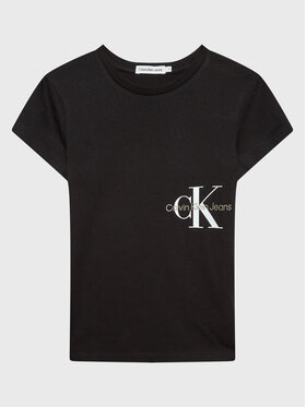 Calvin Klein Jeans Calvin Klein Jeans Tricou Monogram Off Placed IG0IG01545 Negru Slim Fit