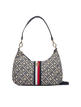 Tommy Hilfiger Tommy Hilfiger Geantă Th Jacquard Ess Shoulder Bag AW0AW19331 Albastru